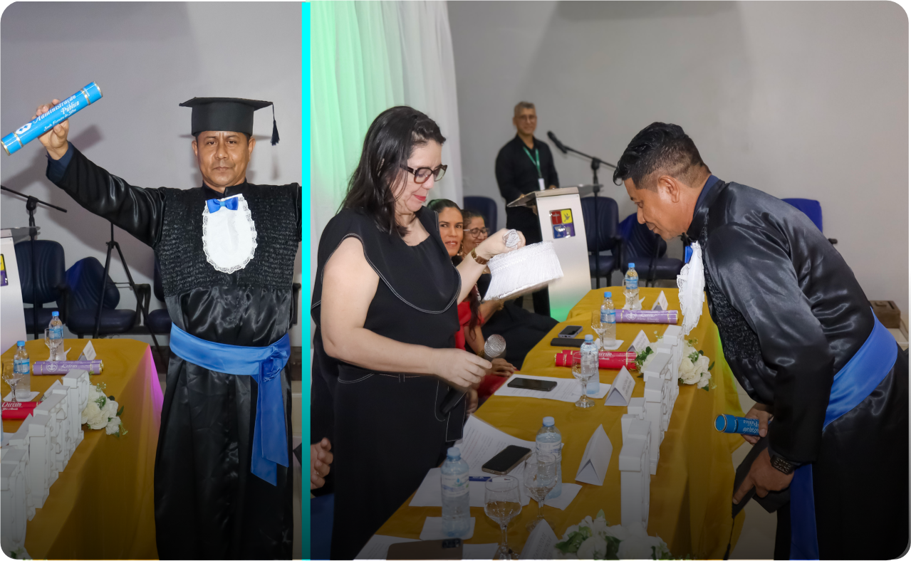 CHEFE DO GABINETE GRADUA EM ADMINISTRAÇÃO PÚBLICA E AGRADECE A PRESIDÊNCIA DA CVMO POR APOIO