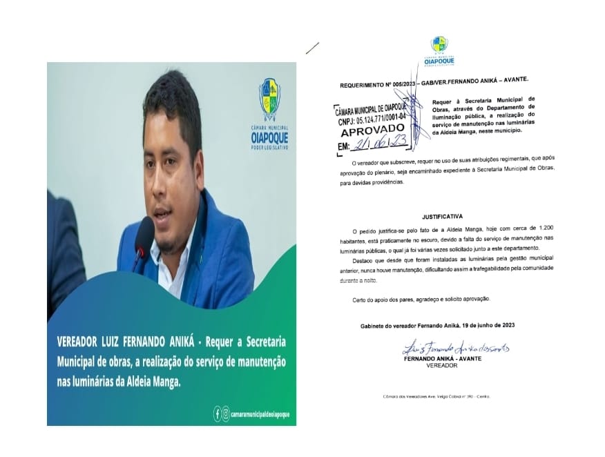 Na 16ª Sessão Ordinária Deliberativa, realizada nesta terça-feira (20), o Vereador Luiz Fernando  Aniká, apresentou o seguinte requerimento: 