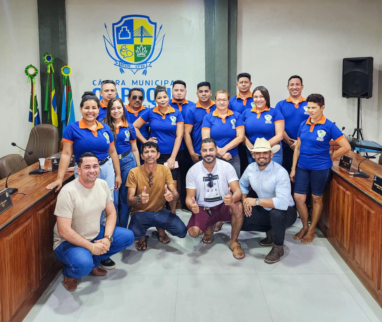 Na manhã de hoje (9), o Presidente da Câmara Ueslei Teles e os demais Vereadores : Vice-presidente Lobão, Ver Guido Mecânico, Ver. Marcelo Martins e Ver Ricardo Cowboy, estiveram na Câmara de Vereadores.  Na ocasião, o Presidente Ueslei, fez a entrega de 