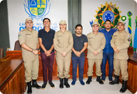 NOVA COMANDANTE DO CORPO DE BOMBEIROS DISCUTE PARCERIA COM A CVMO