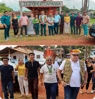 Ocorreu neste sábado (01/02), visita institucional do Presidente do TJAP A ALDEIA DO MANGA.