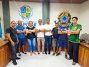 Reunião de alinhamento com a presença do Presidente da Câmara de Vereadores em exercício. José Nazareno Rodrigues Lobão Lobão , Secretário Municipal de Esporte e Lazer - Sandro Rodrigues Diretor Municipal de Esporte e Lazer - @Elton Aniká Presidente da Eq