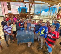 VEREADOR UESLEI TELES E VEREADOR DR. YURI ALESI PARTICIPAM DE REUNIÃO NO "NOVA CONQUISTA". 