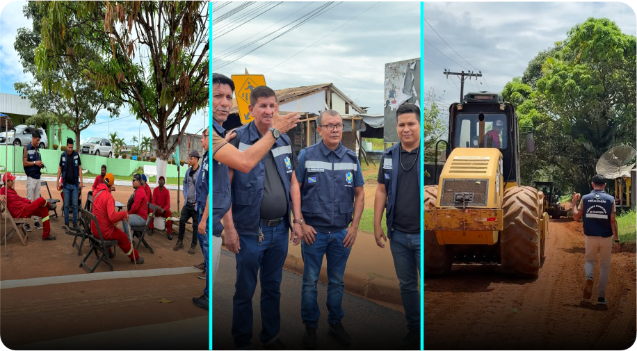 VEREADORES ACOMPANHAM OBRAS DE INFRAESTRUTURA NO MUNICÍPIO.